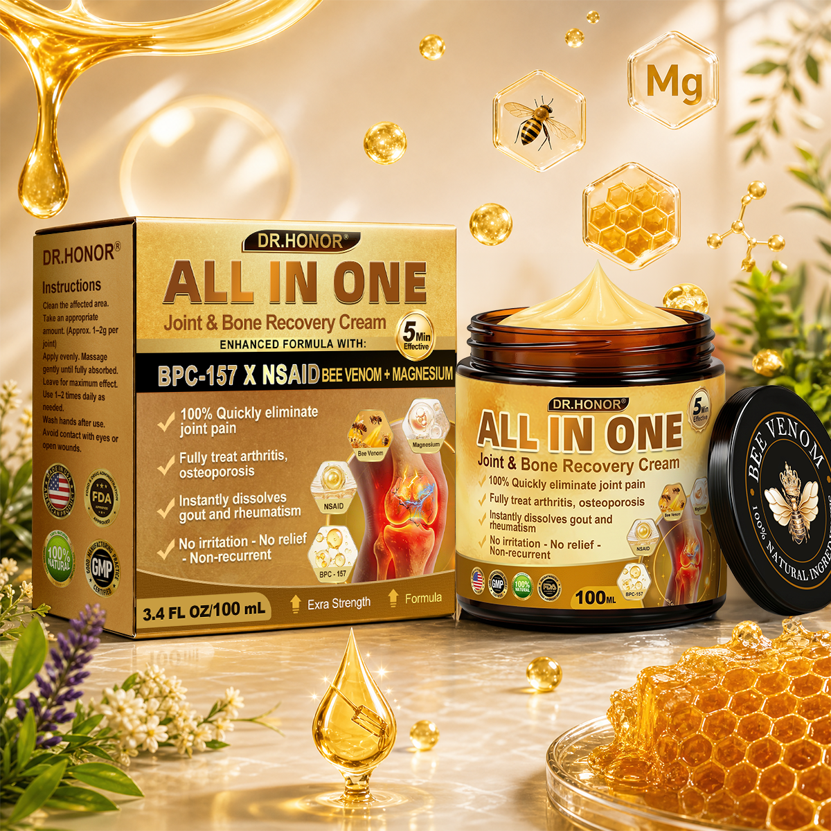 DR.HONOR® All-In-One Joint & Bone Recovery Cream 🇺🇸(Specially for older adults)