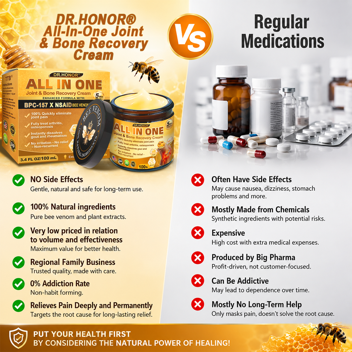 DR.HONOR® All-In-One Joint & Bone Recovery Cream 🇺🇸(Specially for older adults)