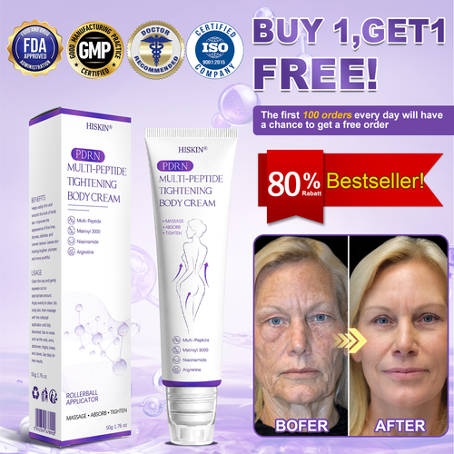 FDA Official: HISKIN® PDRN Multi-Peptide Massaging Body Roller Cream- Anti-aging, Hydrating, Skin Firming & Lifting, Skin Repair, Even Tone, Acne and Dark Spot Treatment, Wart and Mole Removal, and Psoriasis Relief.